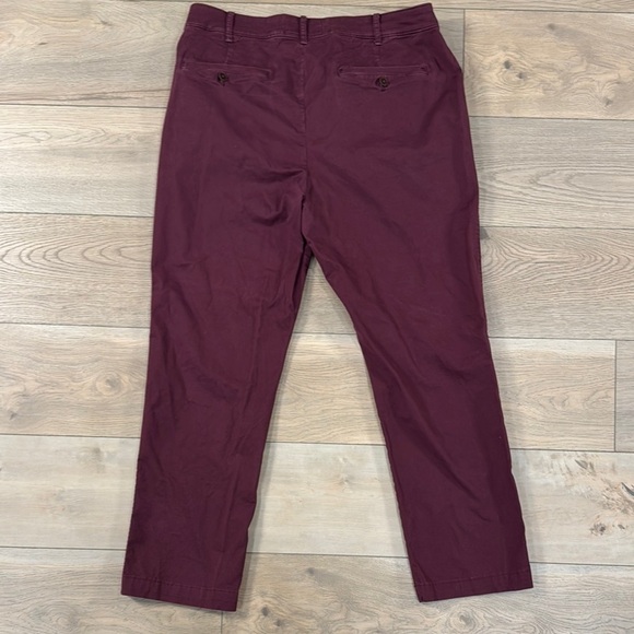 Abercrombie & Fitch Men's Kennan Straight Leg Burgundy Pants - Picture 7 of 9